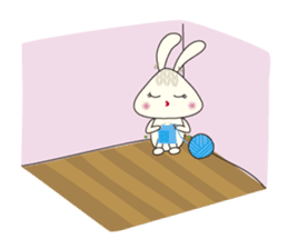 Knitting Rabbit sticker #4310063