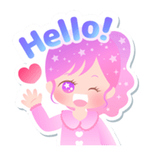 Kirakira kawaii Girls sticker #4310104