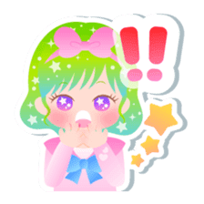 Kirakira kawaii Girls sticker #4310105