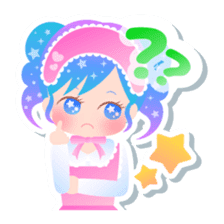 Kirakira kawaii Girls sticker #4310106
