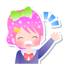 Kirakira kawaii Girls sticker #4310108