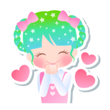 Kirakira kawaii Girls sticker #4310109
