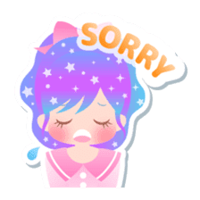Kirakira kawaii Girls sticker #4310110