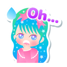 Kirakira kawaii Girls sticker #4310111