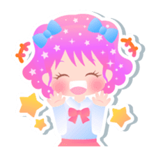 Kirakira kawaii Girls sticker #4310112