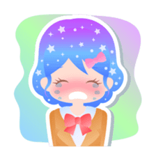 Kirakira kawaii Girls sticker #4310114