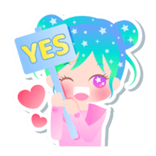 Kirakira kawaii Girls sticker #4310116