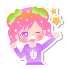 Kirakira kawaii Girls sticker #4310118