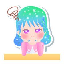 Kirakira kawaii Girls sticker #4310119