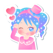 Kirakira kawaii Girls sticker #4310120