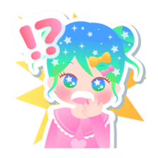 Kirakira kawaii Girls sticker #4310122