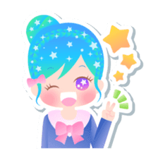 Kirakira kawaii Girls sticker #4310126