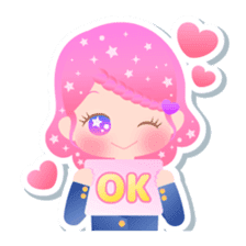 Kirakira kawaii Girls sticker #4310129