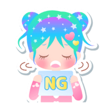 Kirakira kawaii Girls sticker #4310130