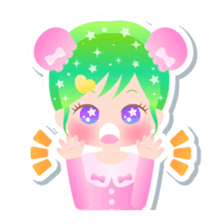 Kirakira kawaii Girls sticker #4310132