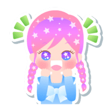 Kirakira kawaii Girls sticker #4310136