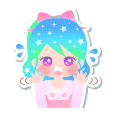 Kirakira kawaii Girls sticker #4310139