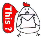 Playful Pretty CHICKEN & CHICK sticker #4311390