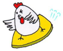 Playful Pretty CHICKEN & CHICK sticker #4311403
