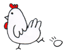 Playful Pretty CHICKEN & CHICK sticker #4311409