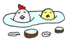 Playful Pretty CHICKEN & CHICK sticker #4311417