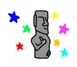 easter island moai sticker #4311784