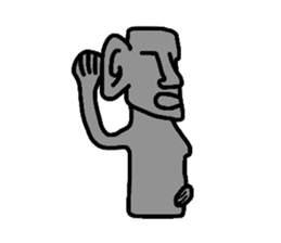 easter island moai sticker #4311785