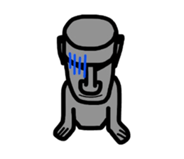 easter island moai sticker #4311789