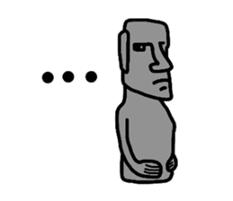 easter island moai sticker #4311790
