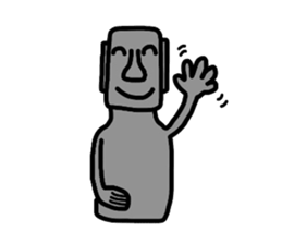 easter island moai sticker #4311794