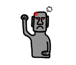 easter island moai sticker #4311795