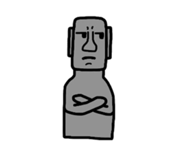 easter island moai sticker #4311797