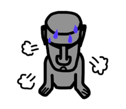 easter island moai sticker #4311798