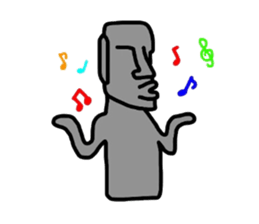 easter island moai sticker #4311800