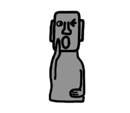 easter island moai sticker #4311802