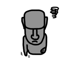 easter island moai sticker #4311803