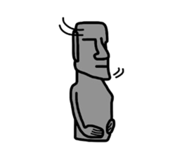 easter island moai sticker #4311807
