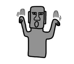 easter island moai sticker #4311808