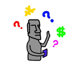 easter island moai sticker #4311809