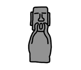 easter island moai sticker #4311810