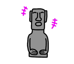 easter island moai sticker #4311811