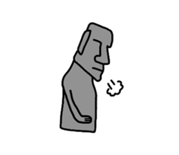easter island moai sticker #4311812