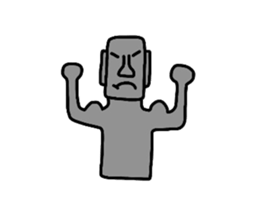 easter island moai sticker #4311814