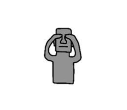 easter island moai sticker #4311816