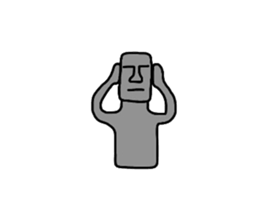 easter island moai sticker #4311818