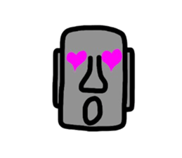easter island moai sticker #4311819