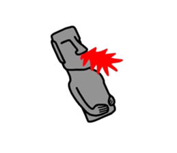 easter island moai sticker #4311820