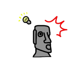 easter island moai sticker #4311823