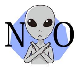 Of alien word  sticker sticker #4311905