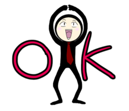 Zentai office worker sticker #4312466